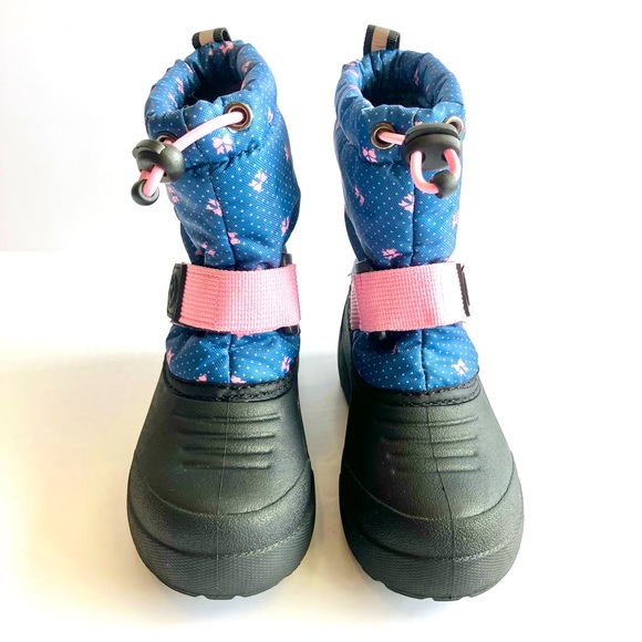 Northside Frosty Kid’s Snow Boot Blue/Pink Polka Dot/Bows Sz 8 - Picture 5 of 9